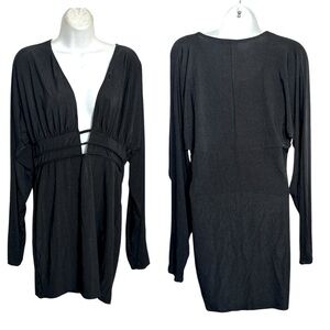 PrettyLittleThing Black Long Sleeve Dress